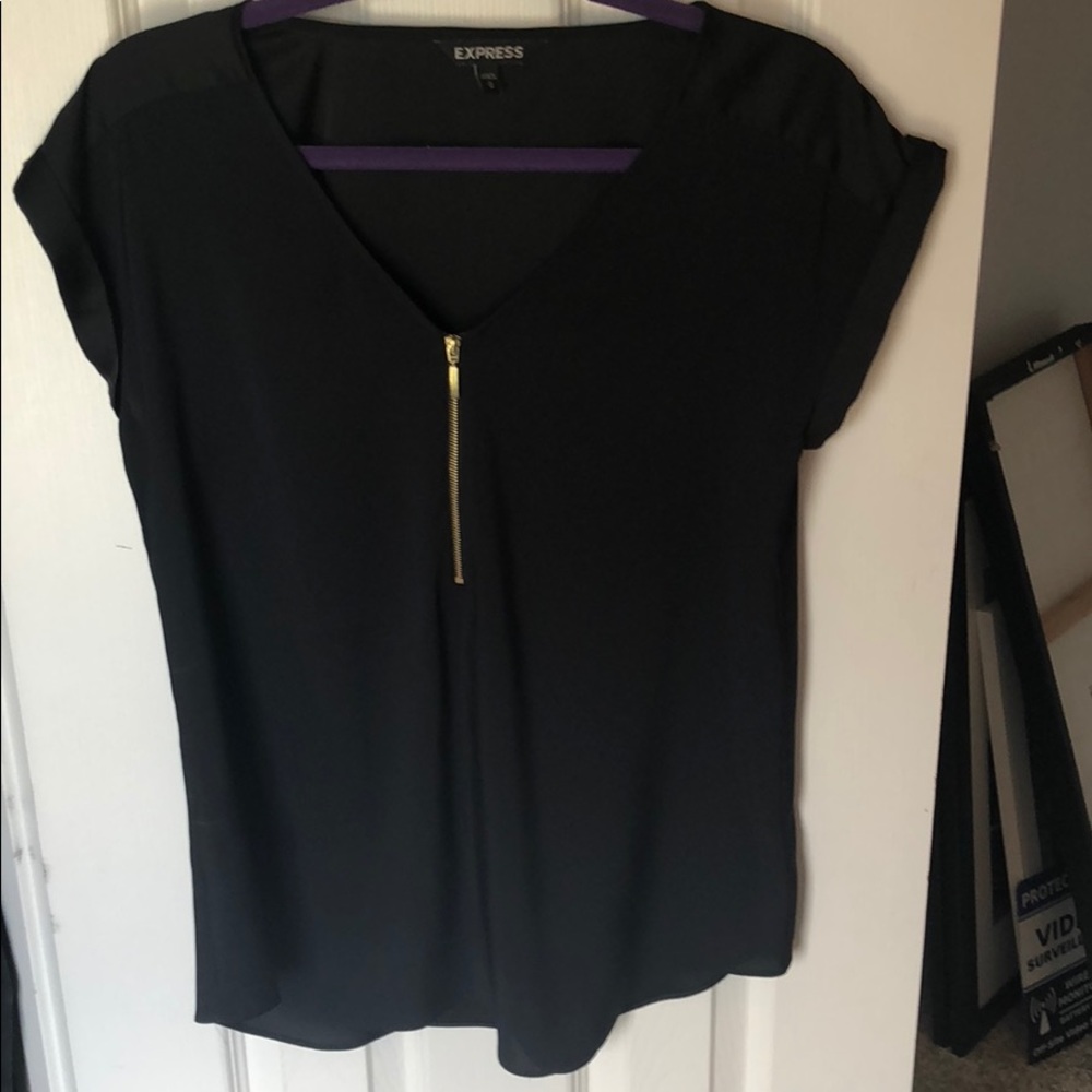 Black zippered top